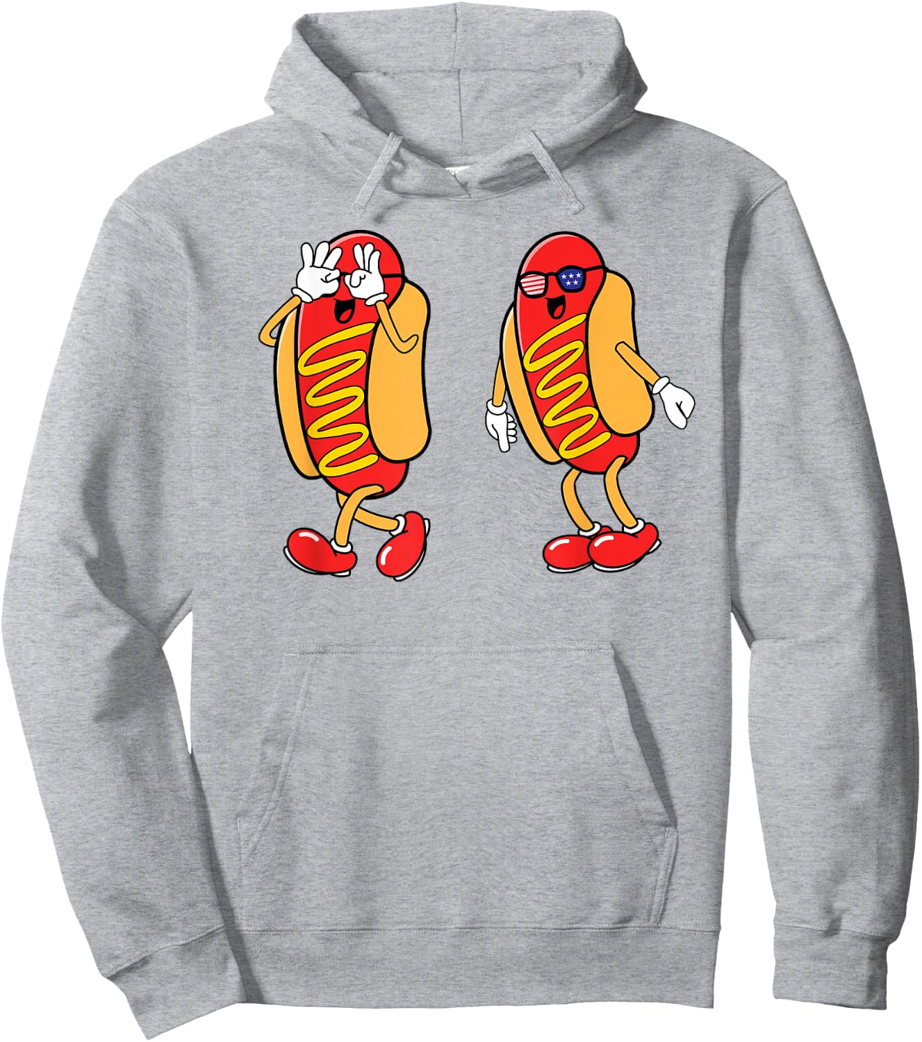 Hot Dog Griddy Dance Hotdog 4th of July Boys Kids Toddler Hoodie - Hoodie | Ash