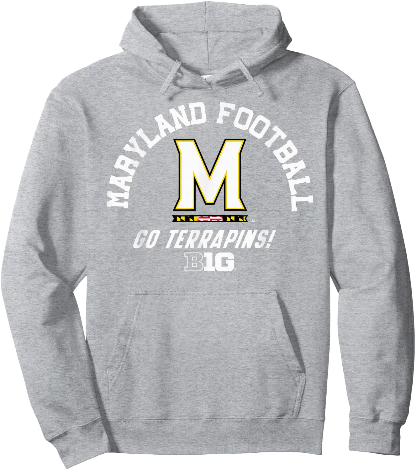 Maryland Terrapins Big 10 Football Red Officially Licensed Hoodie - Hoodie | Ash