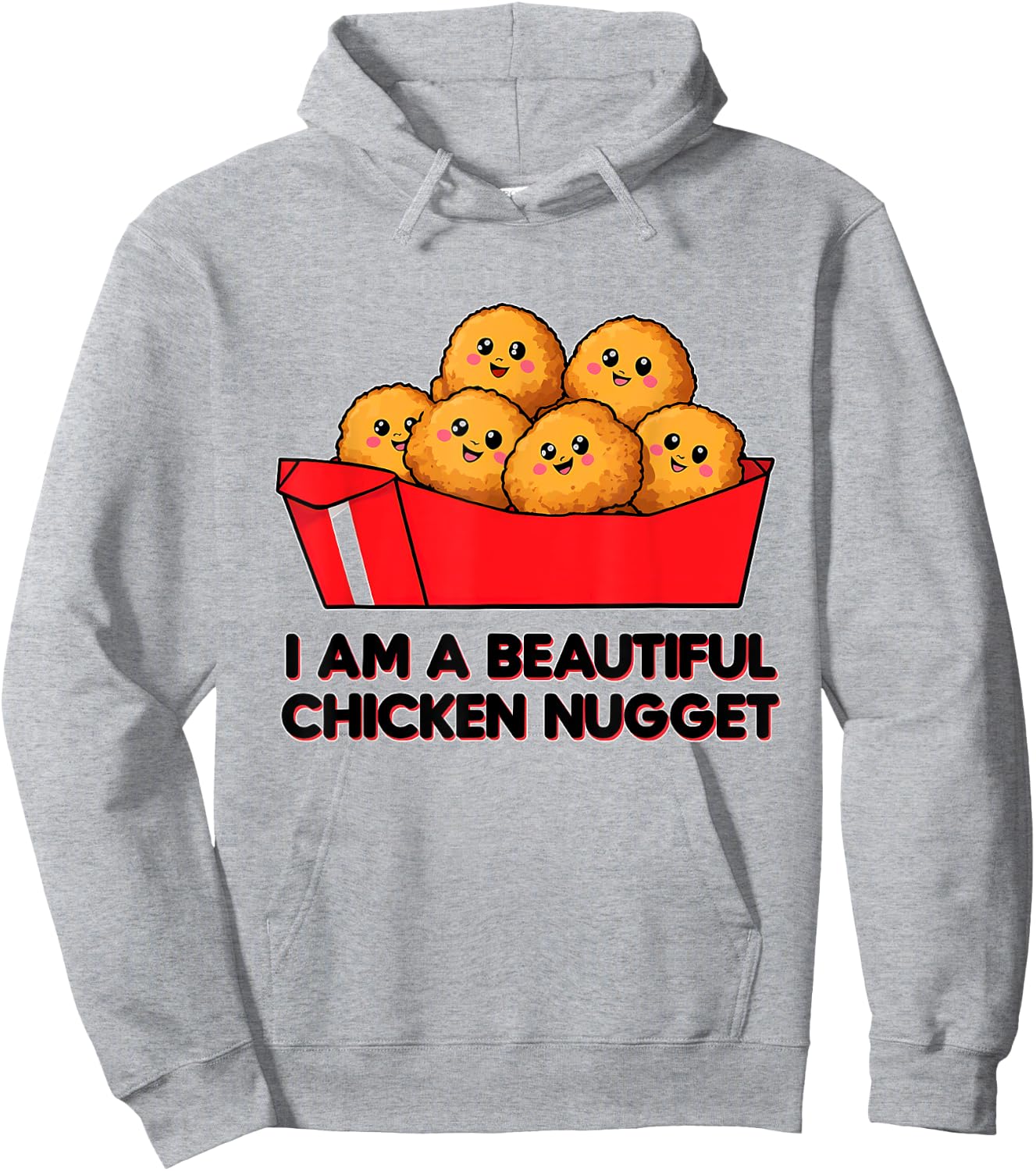 I'm A Beautiful Chicken Nugget Halloween Costume Hoodie - Hoodie | Ash
