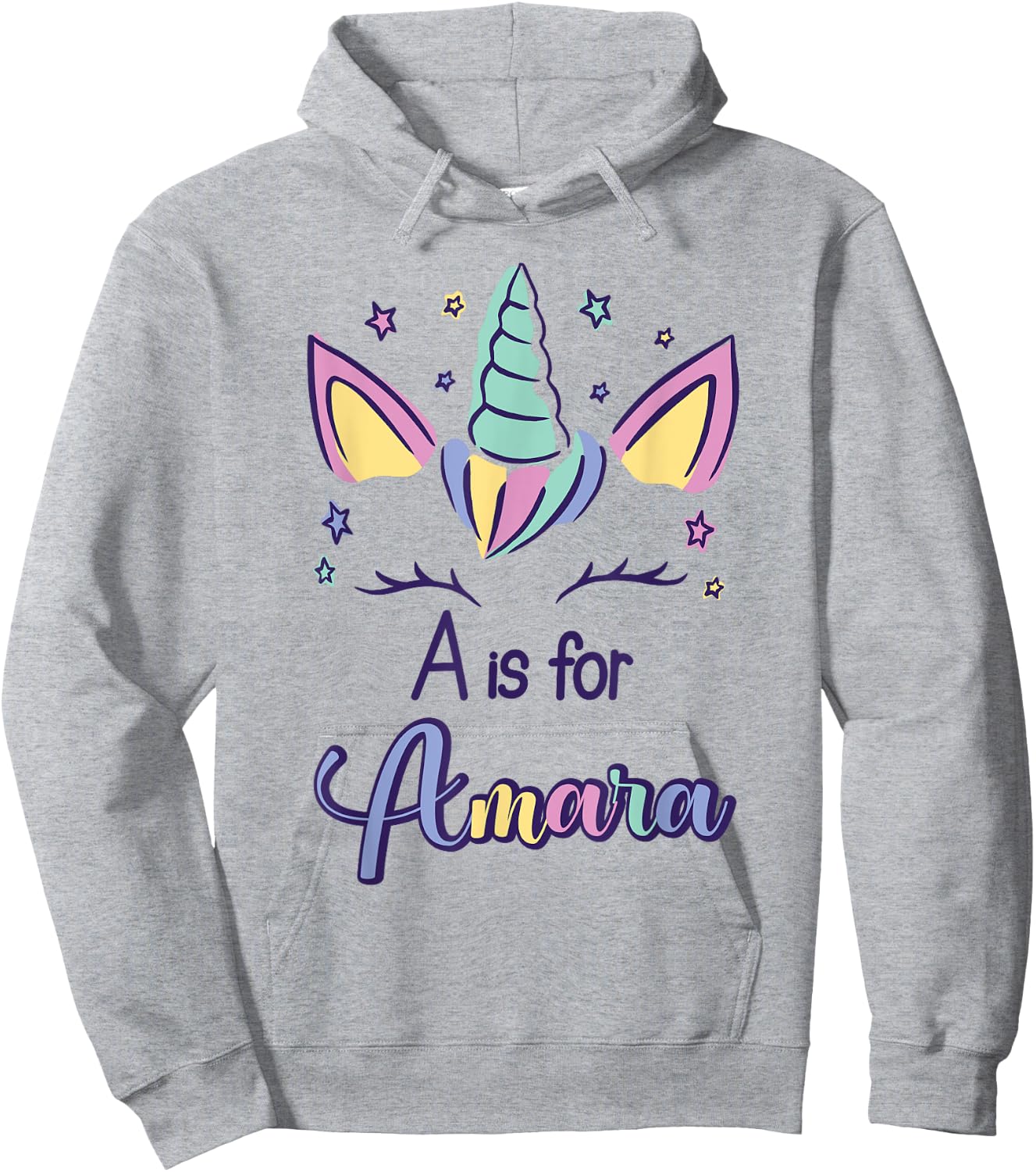 First Name Amara Personalized A Is For Amara Hoodie - Hoodie | Ash