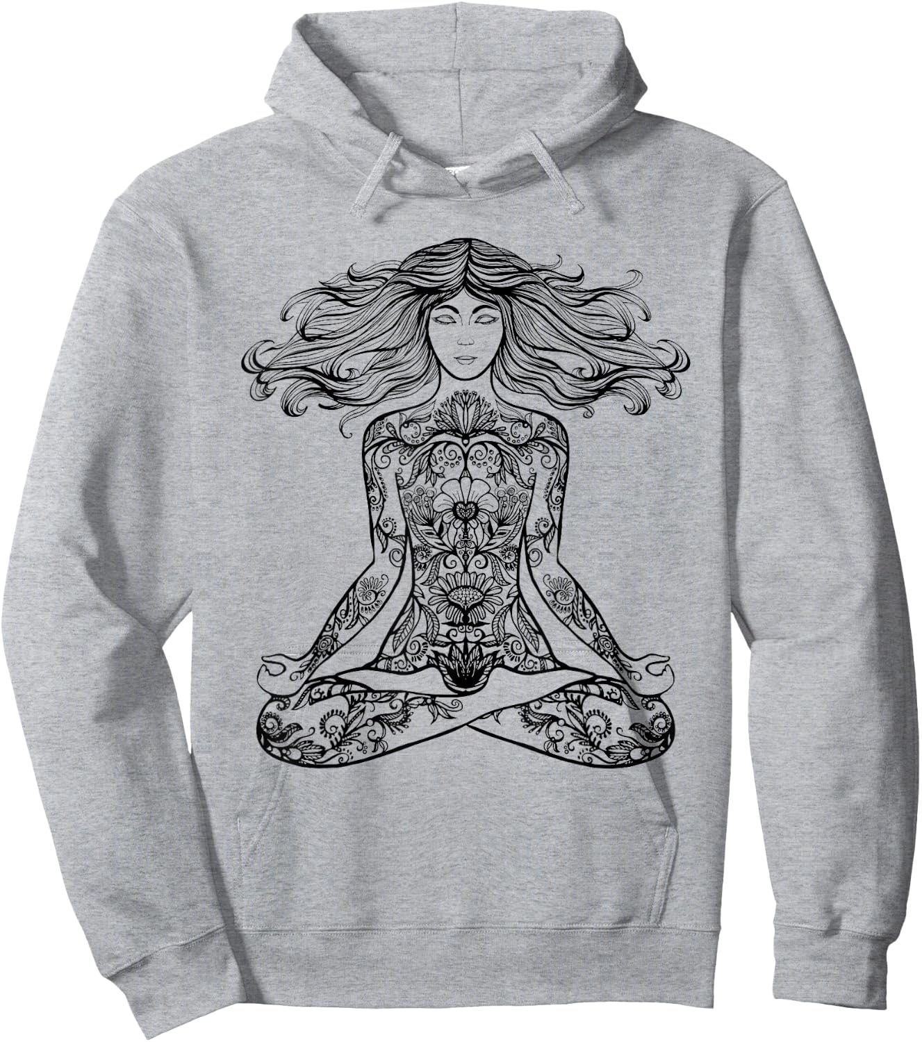 Zen Meditation T Shirt Cute Yoga Clothes Gifts Men Hoodie - Hoodie | Ash