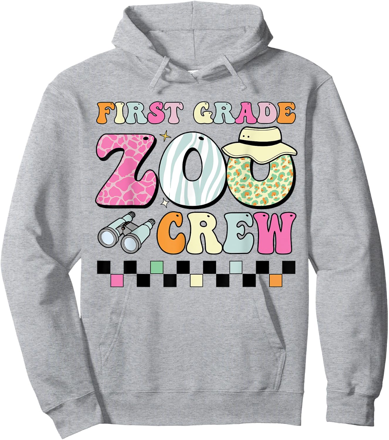 Field Zoo Trip Shirt for Teacher, First Grade Crew Women Kids Hoodie - Hoodie | Ash