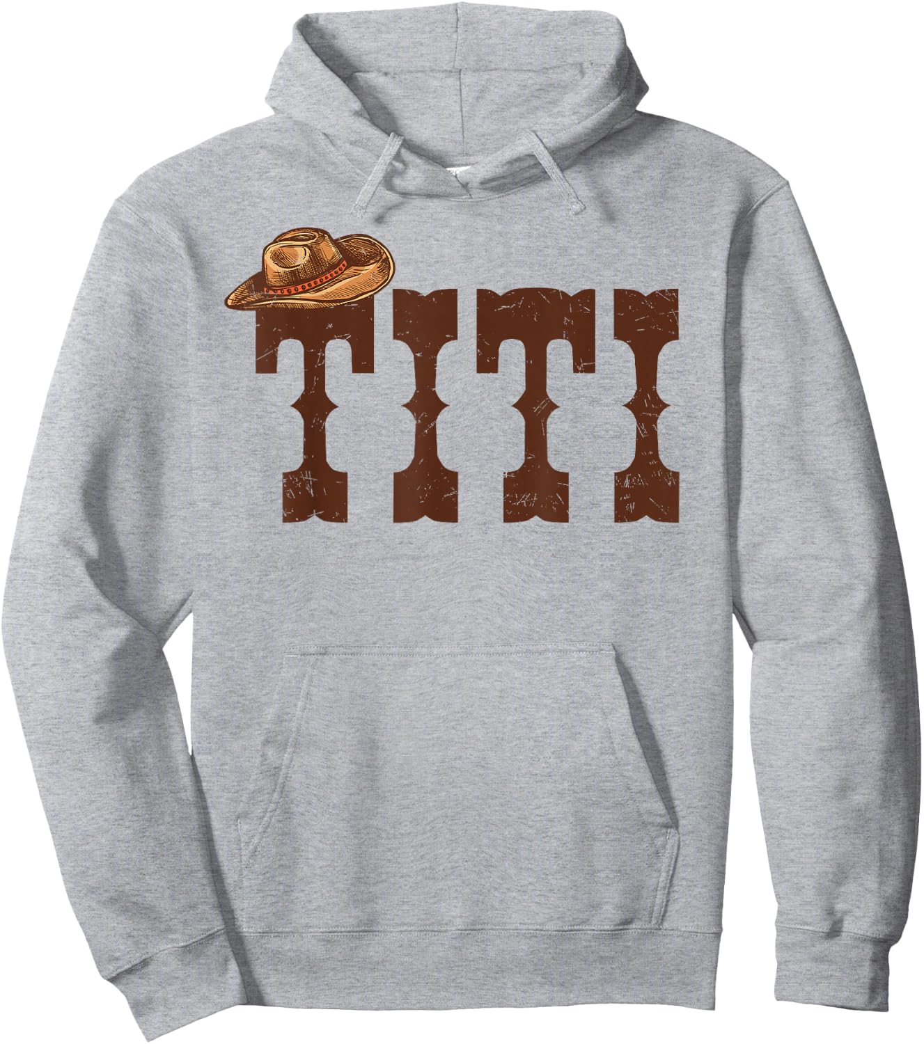 Titi Aunt Western Family Matching Birthday Cowboy Cowgirl Hoodie - Hoodie | Ash