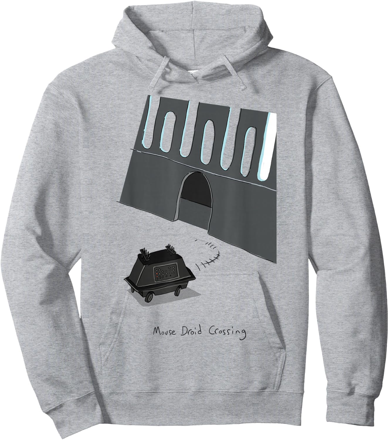 Star Wars Mouse Droid Crossing Hoodie - Hoodie | Ash