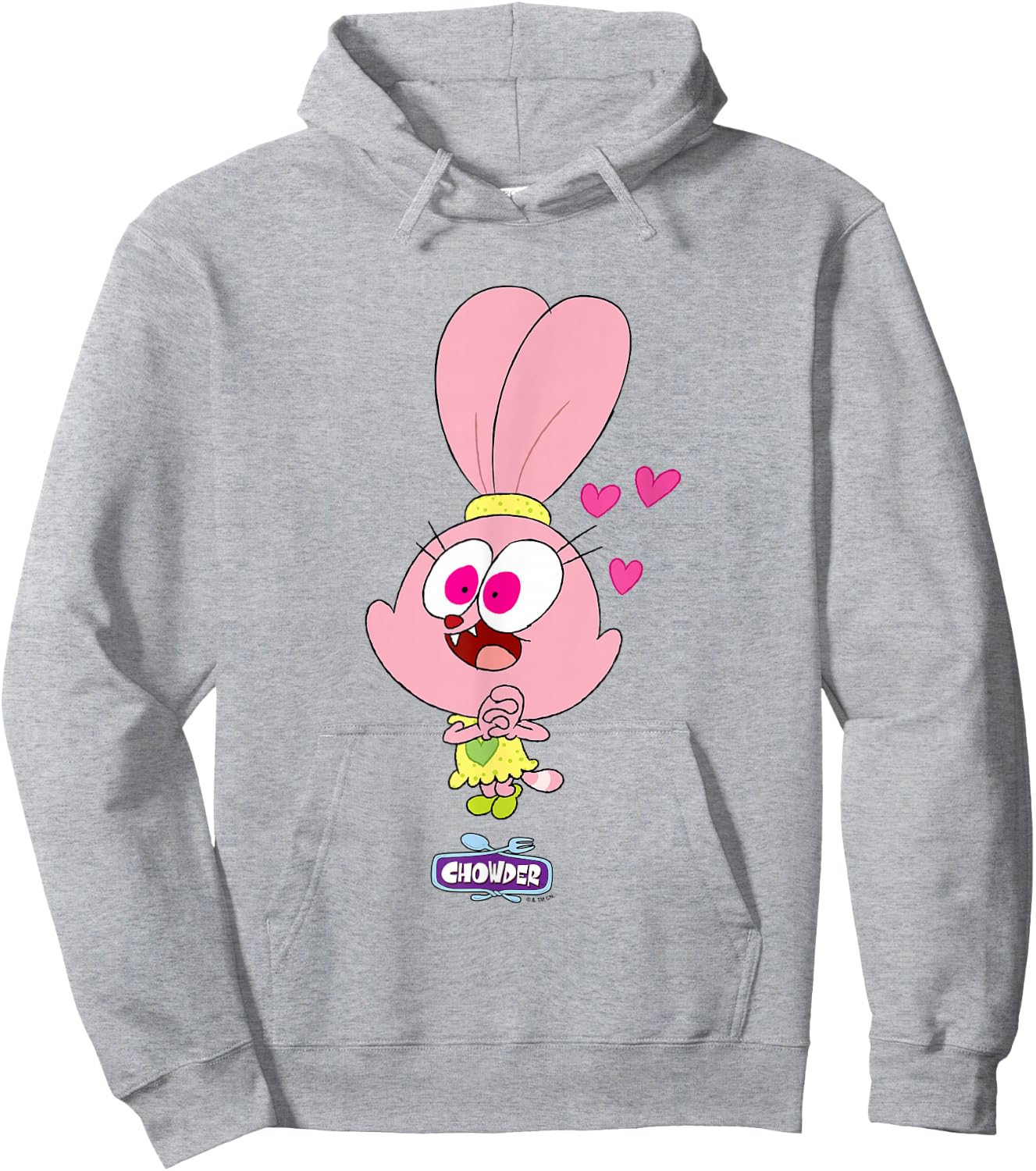 Chowder Valentine's Day Panini Watching Chowder Run Away Hoodie - Hoodie | Ash