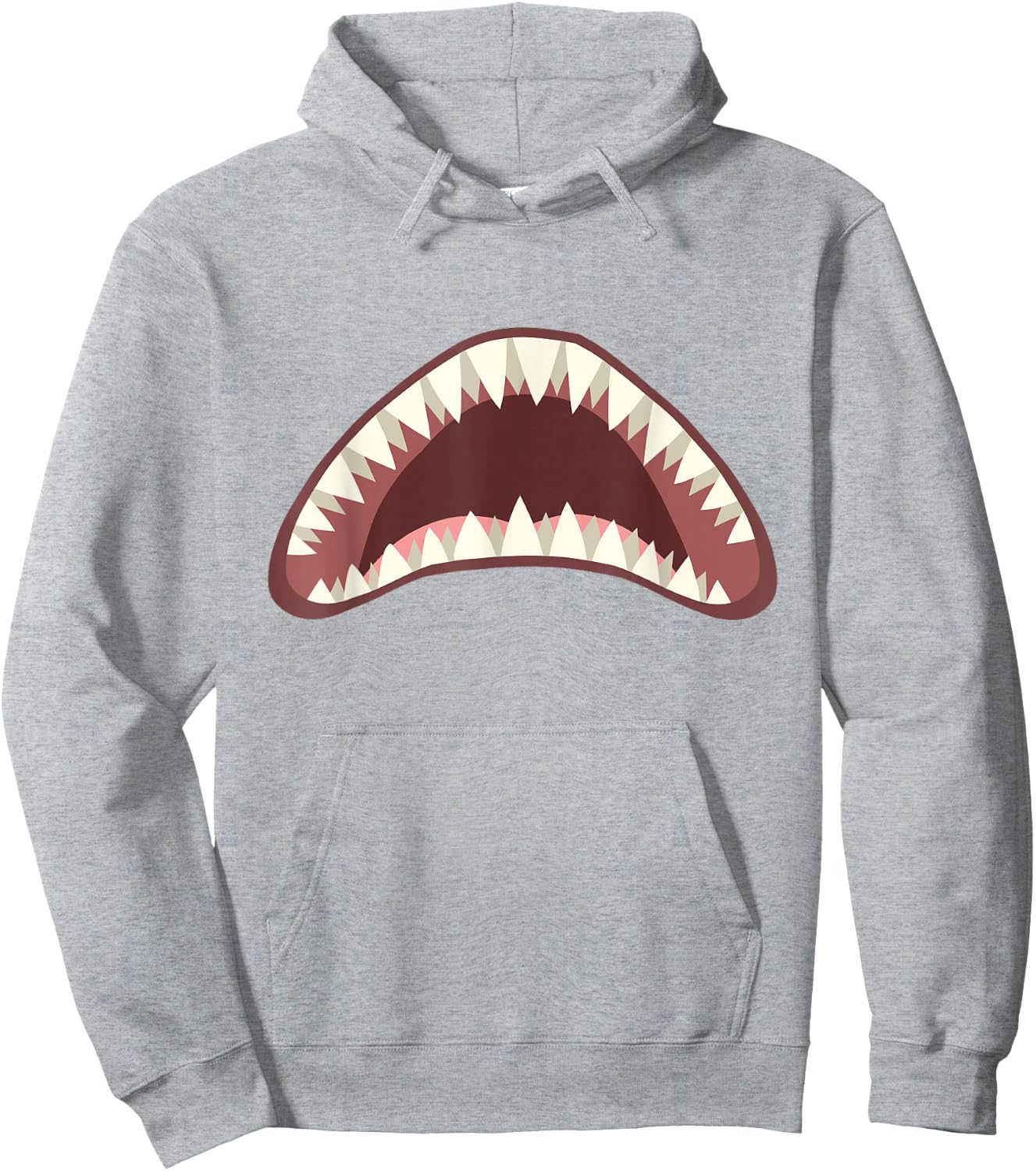 Halloween Shark Jaw Easy Last Minute Costume Kids Boys Men Hoodie - Hoodie | Ash