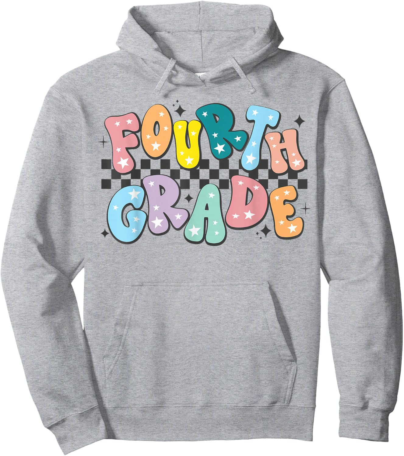 Retro Fourth Grade Teacher Kids Back To School 4th Grade Hoodie - Hoodie | Ash