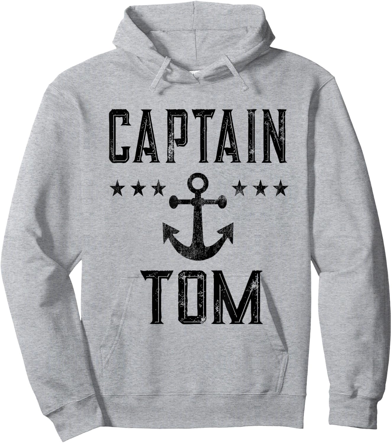 Captain Tom - Personalized Nautical Boating Boat Owner Art Hoodie - Hoodie | Ash