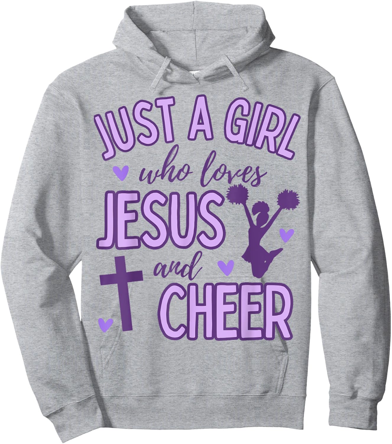 Just A Girl Who Loves Jesus and Cheer Cheerleading Christian Hoodie - Hoodie | Ash