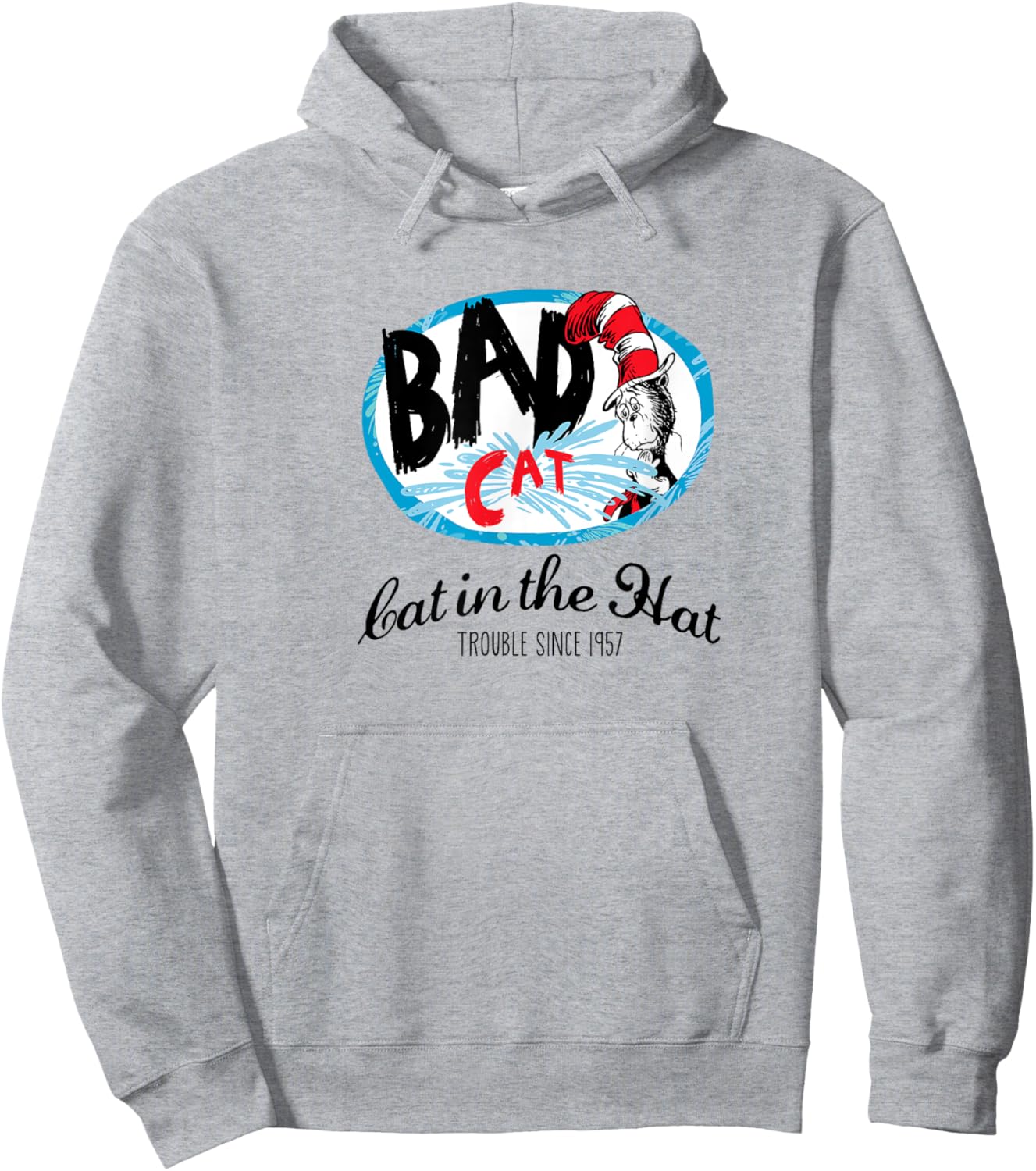 Dr. Seuss Bad Cat Since 1957 Hoodie - Hoodie | Ash
