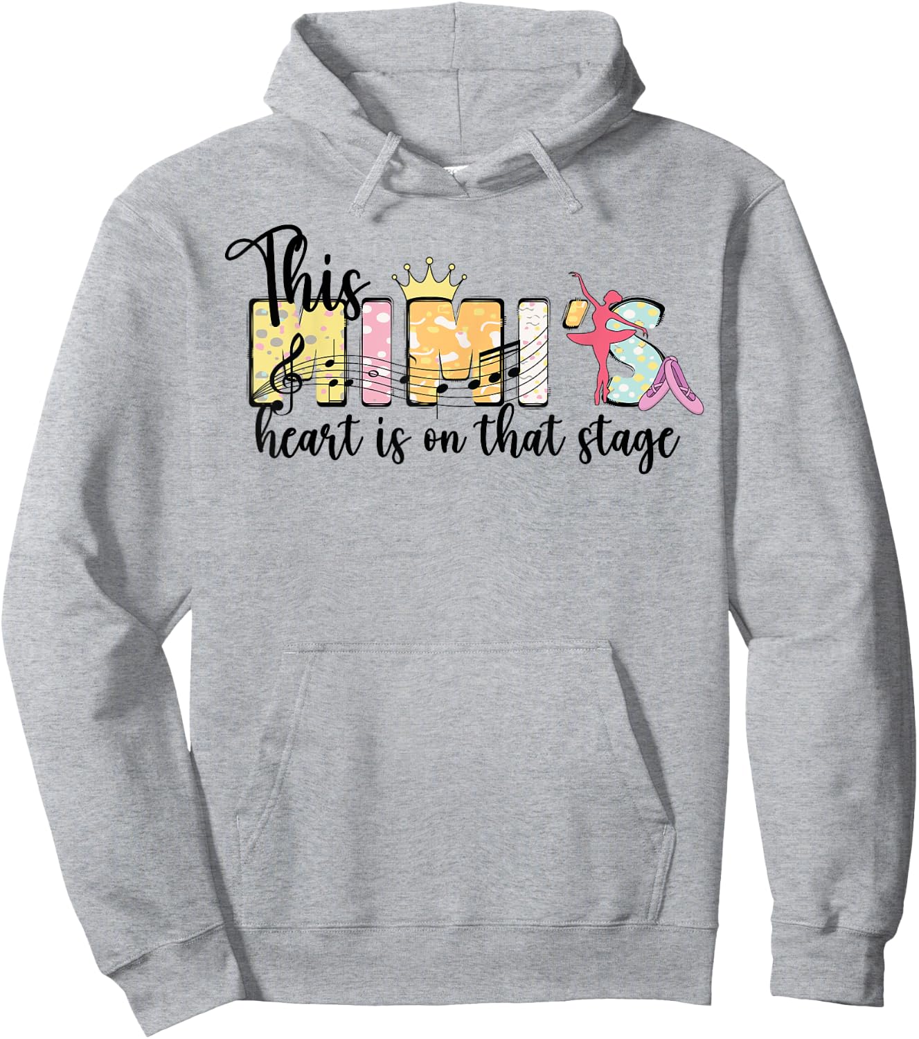 Mimi's Heart Dance Mimi Of A Dancer Mimi Grandma Hoodie - Hoodie | Ash