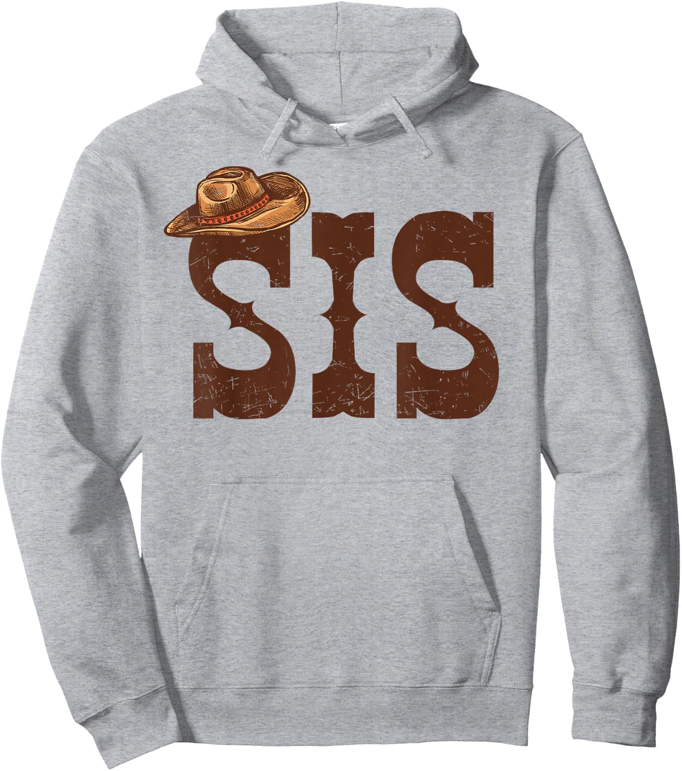 Sis Sister Western Family Matching Birthday Cowboy Cowgirl Hoodie - Hoodie | Ash