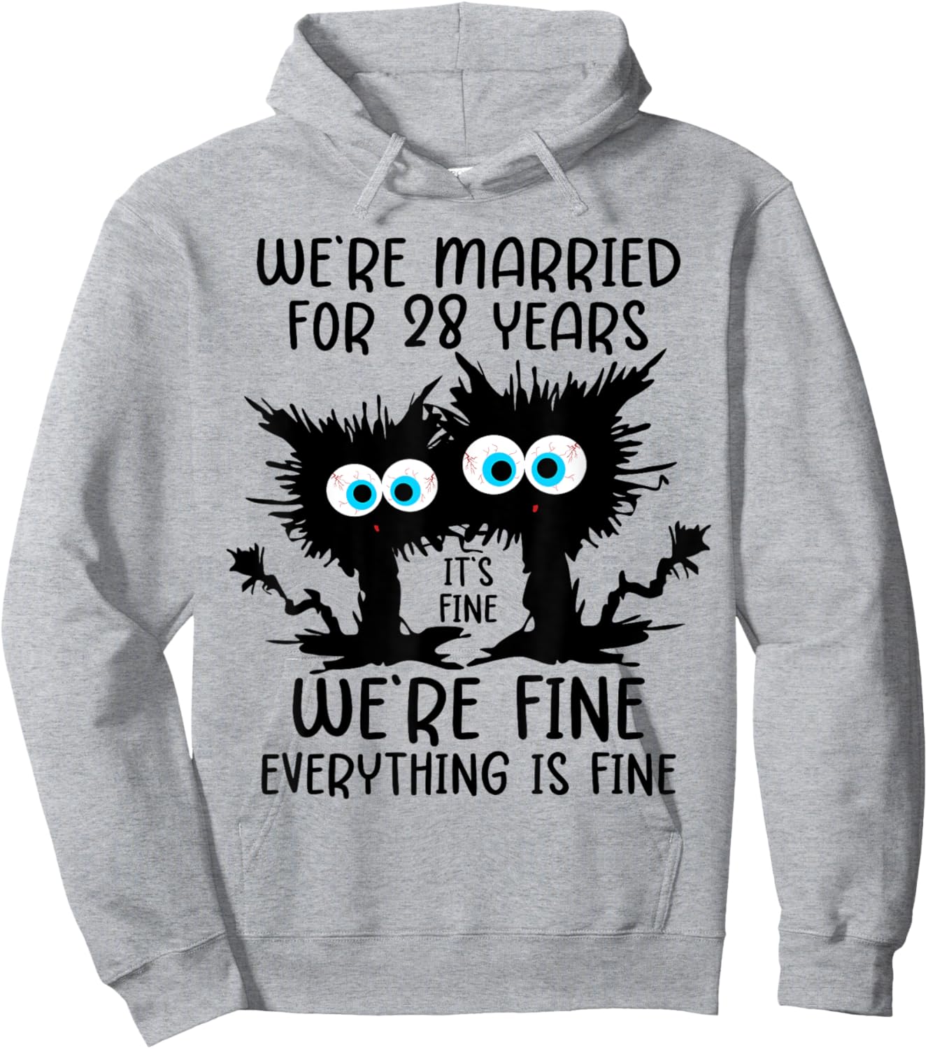 We're Married For 28 Years Hoodie - Hoodie | Ash