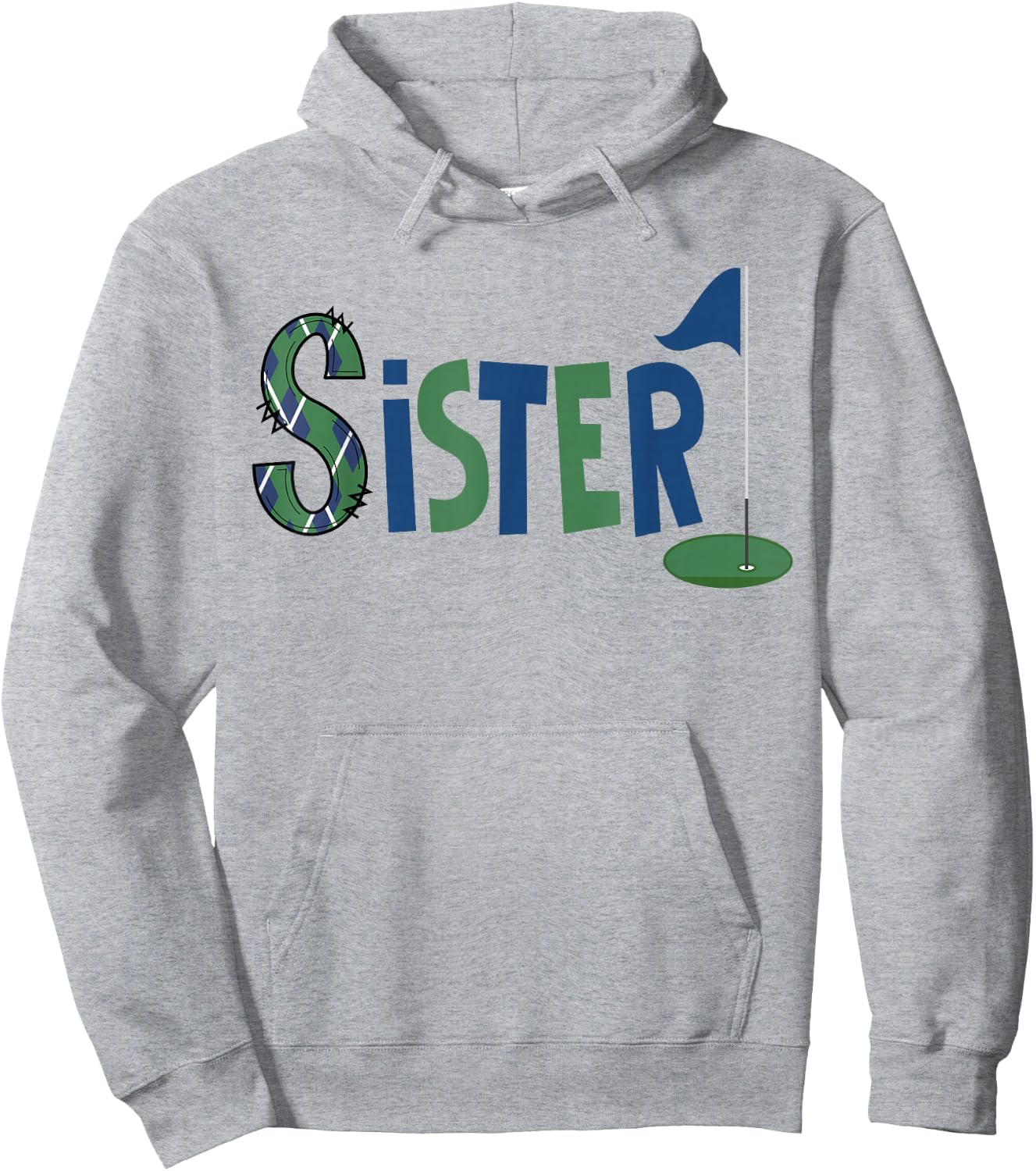 Sister of The Birthday Boy Hole in One Golf Sport Matching Hoodie - Hoodie | Ash
