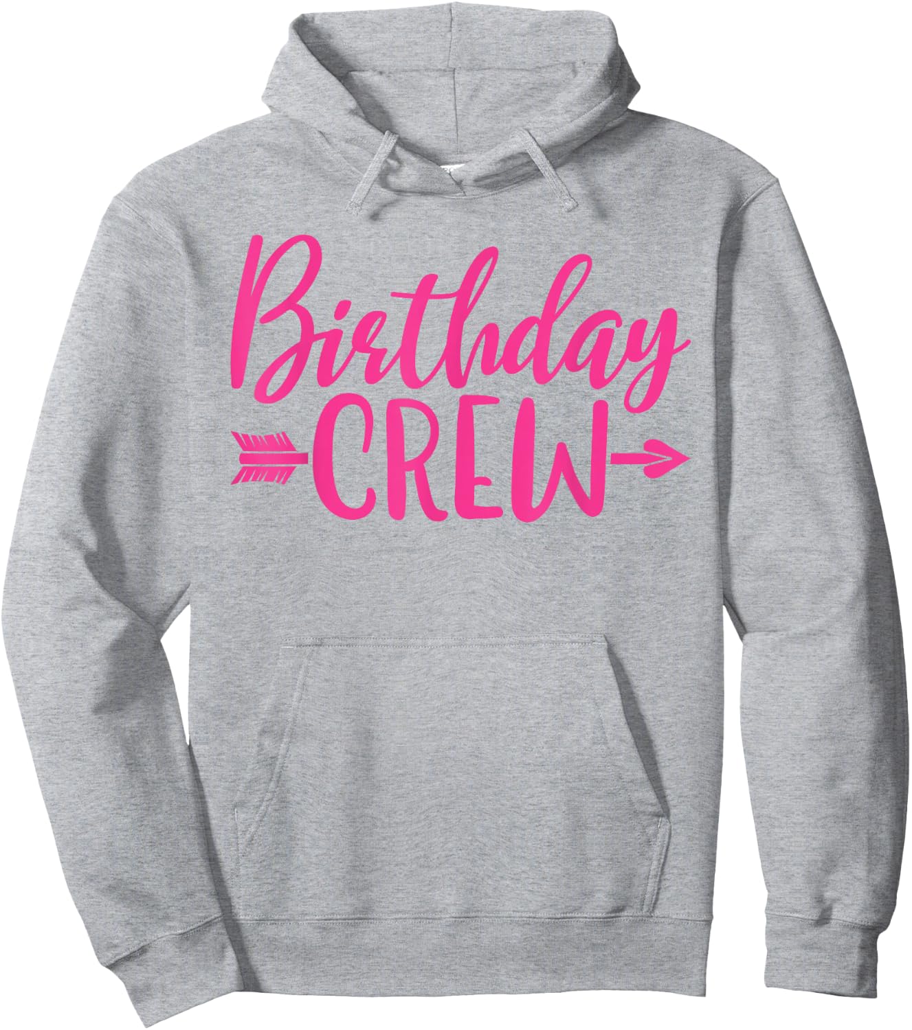Birthday Crew Pink Women Girls Matching Group Birthday Party Hoodie - Hoodie | Ash
