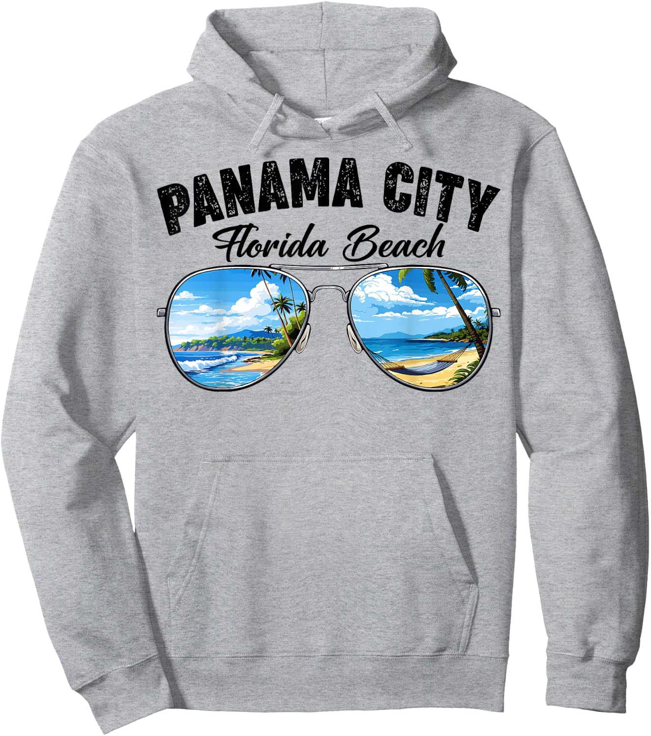 Retro Panama City Florida Beach Vibes Summer Break Vacation Men Women Kids Hoodie - Hoodie | Ash