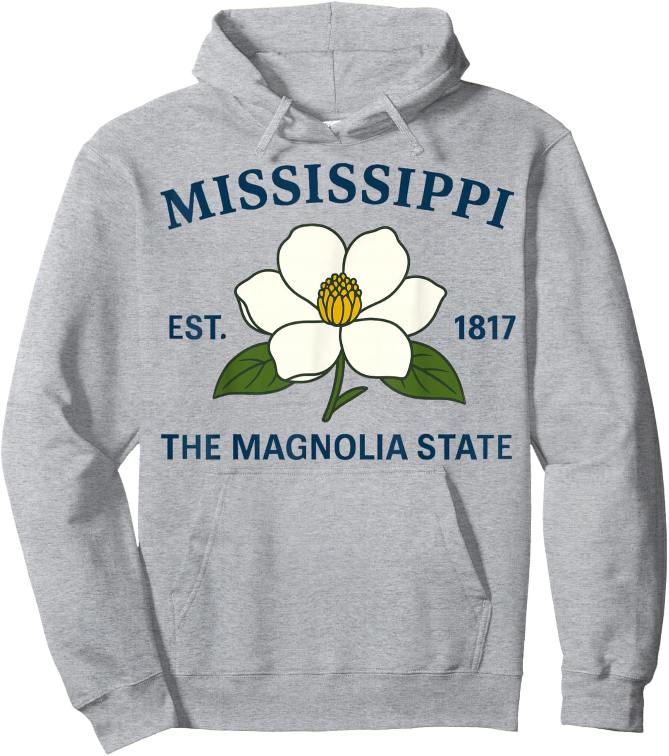 Mississippi Magnolia Flower State Motto Pride Souvenir Hoodie - Hoodie | Ash