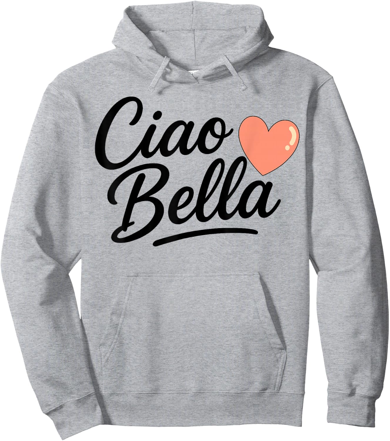 Ciao Bella Heart Retro Look Hoodie - Hoodie | Ash