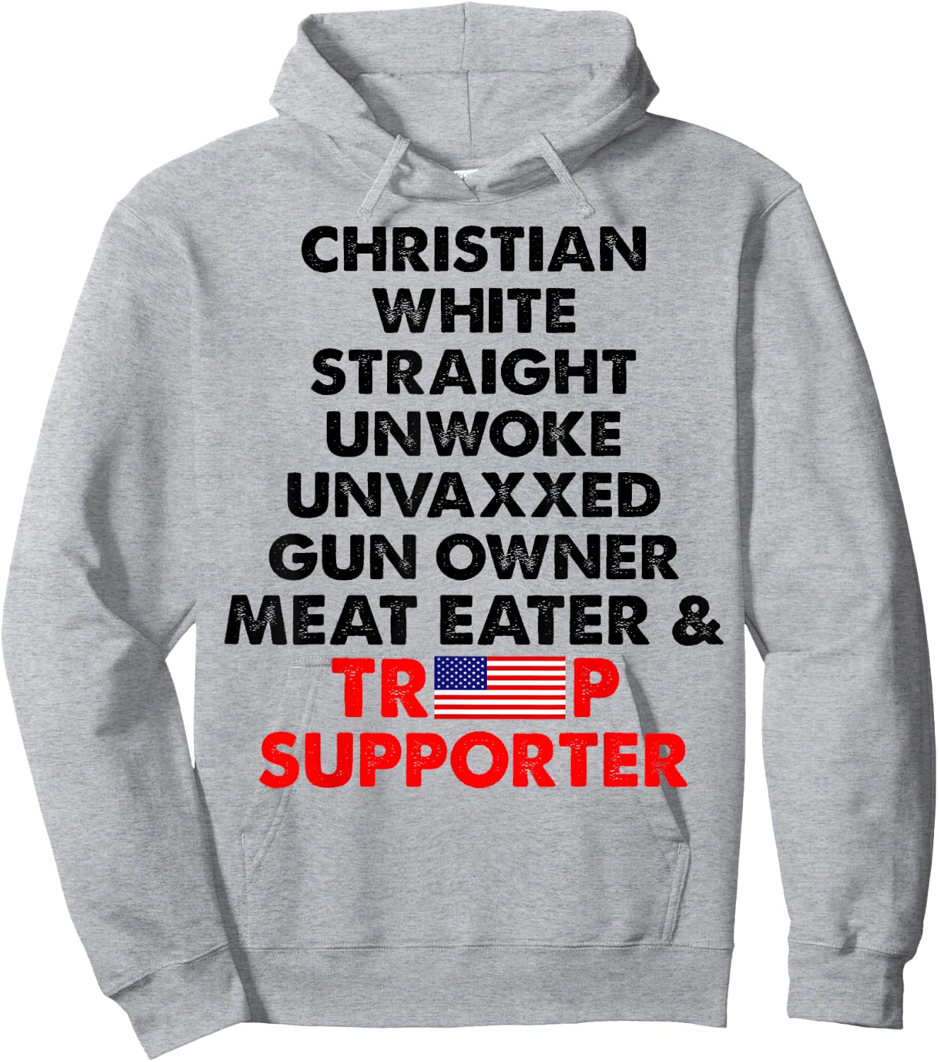 Christian White Straight Unwoke Unvaxxed Gun Owner Hoodie - Hoodie | Ash