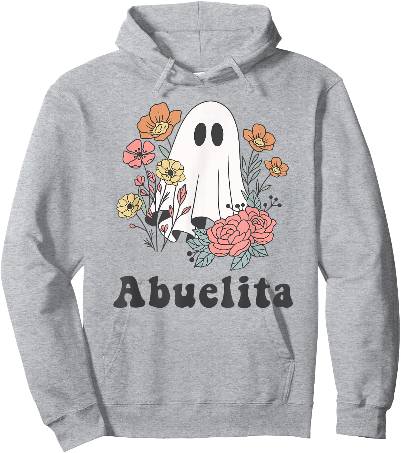 Abuelita Abuela Halloween Cute Ghost Autumn Fall Spooky Hoodie - Hoodie | Ash