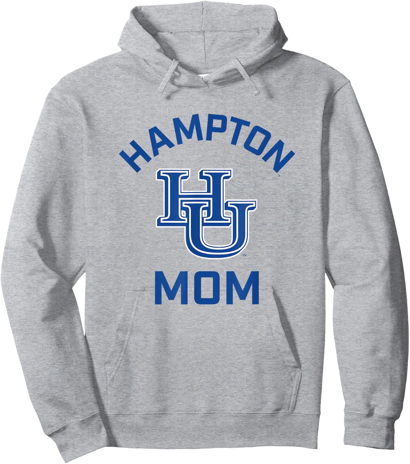 Hampton University Pirates Arched Mom Hoodie - Hoodie | Ash