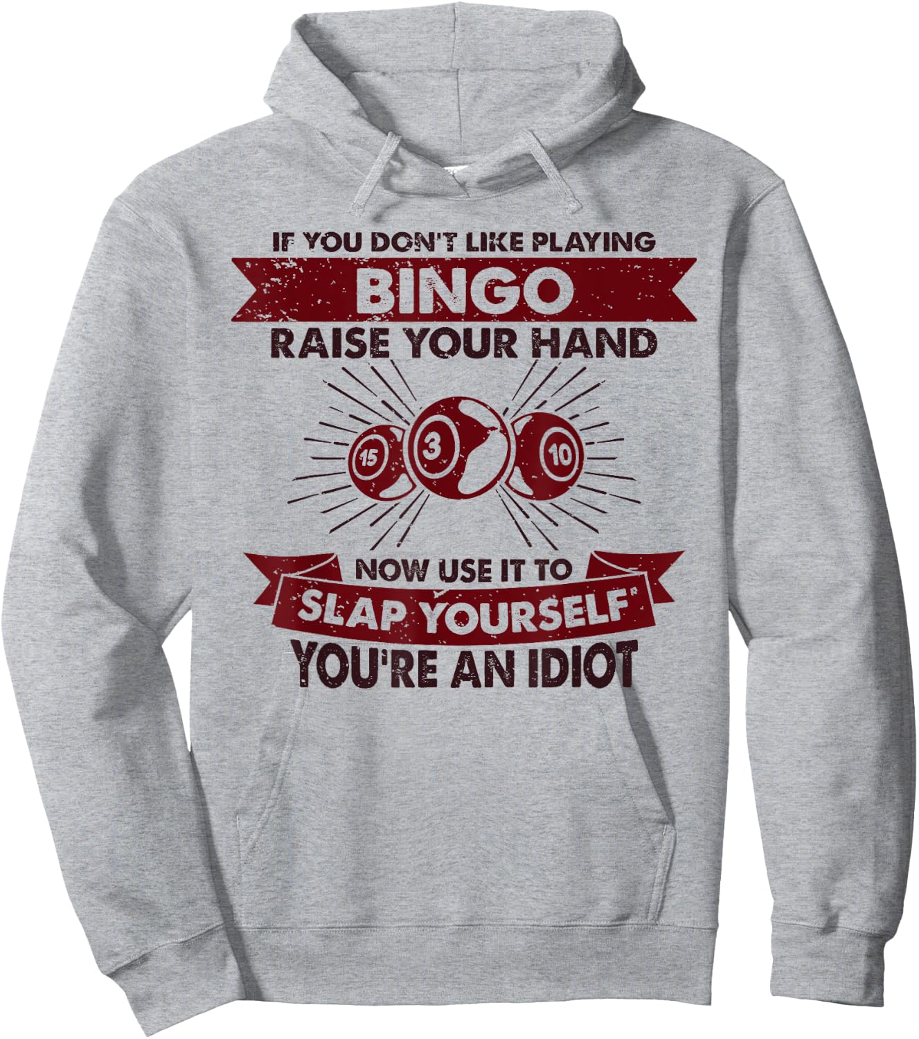 Funny Playing Bingo Gift & Women - Raise Your Hand Slap Yourself - Hobby Bingo - -Adults - Grey - Small - Short Sleeve Hoodie - Hoodie | Ash