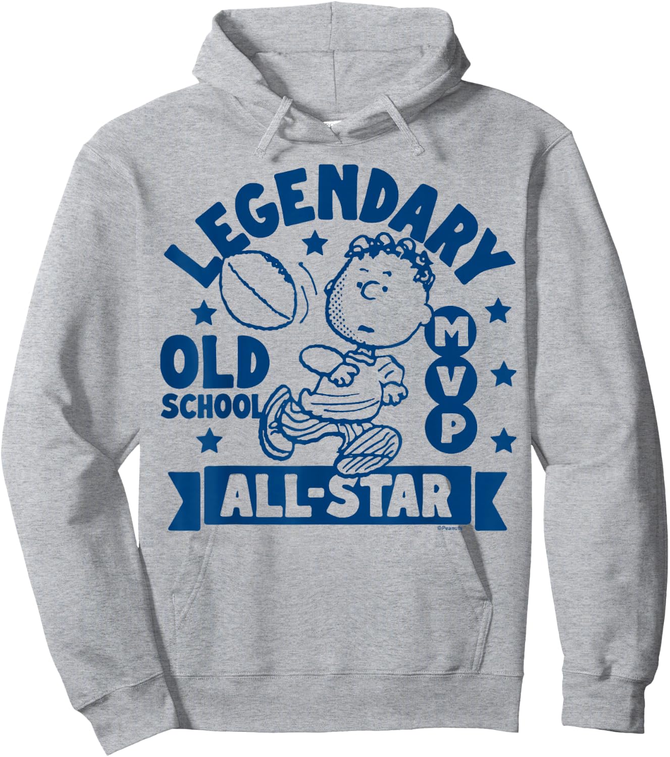 Peanuts - The Legendary All-Star MVP by Franklin Football Hoodie - Hoodie | Ash