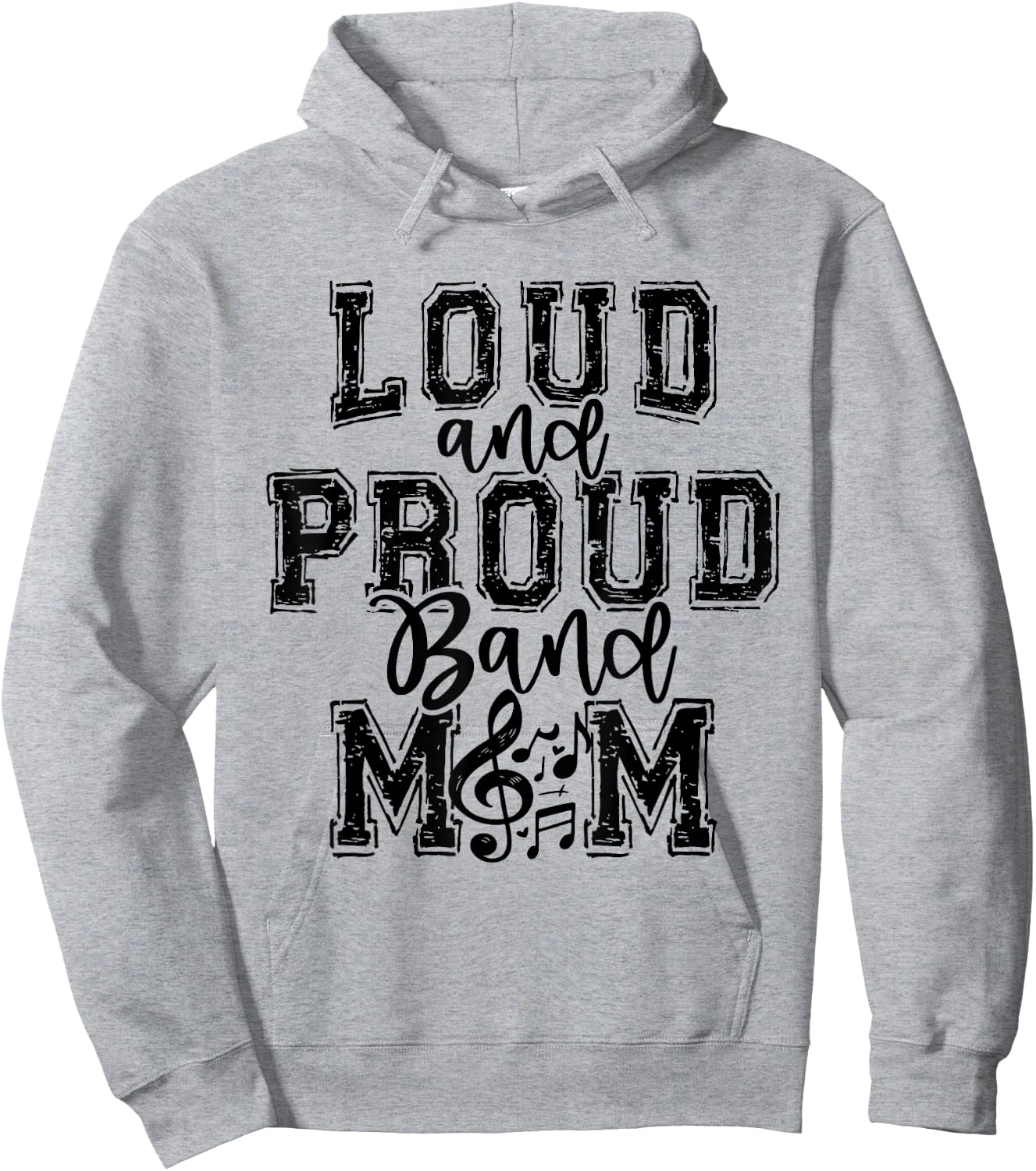 Band Mom Loud Proud Marching Mama Senior Musical Band Mom Hoodie - Hoodie | Ash