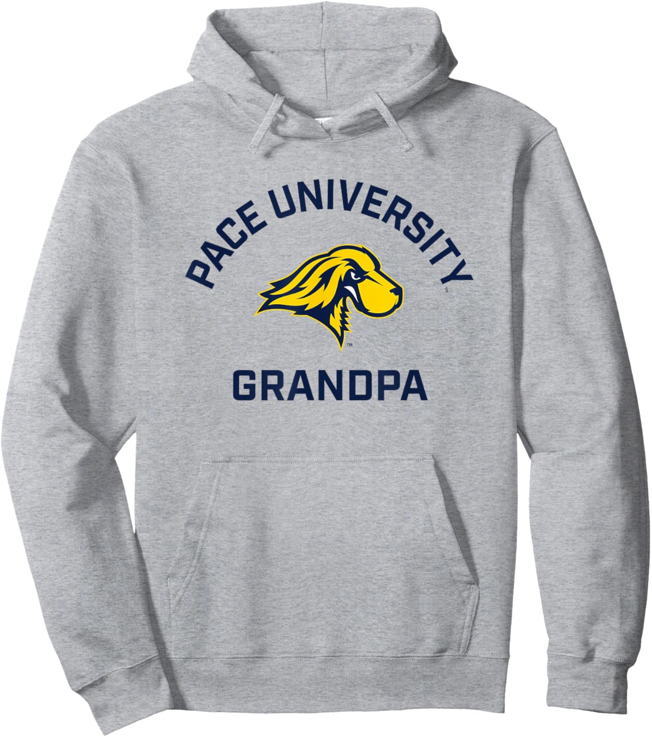 Pace University Setters Arched Grandpa Hoodie - Hoodie | Ash