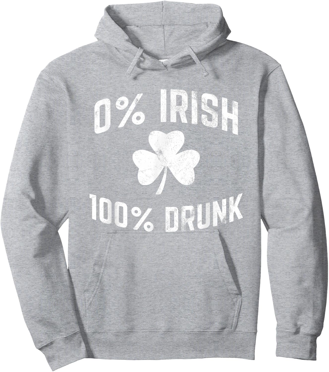 0% Irish 100% Drunk Funny St Patricks Day Drinking Hoodie - Hoodie | Ash