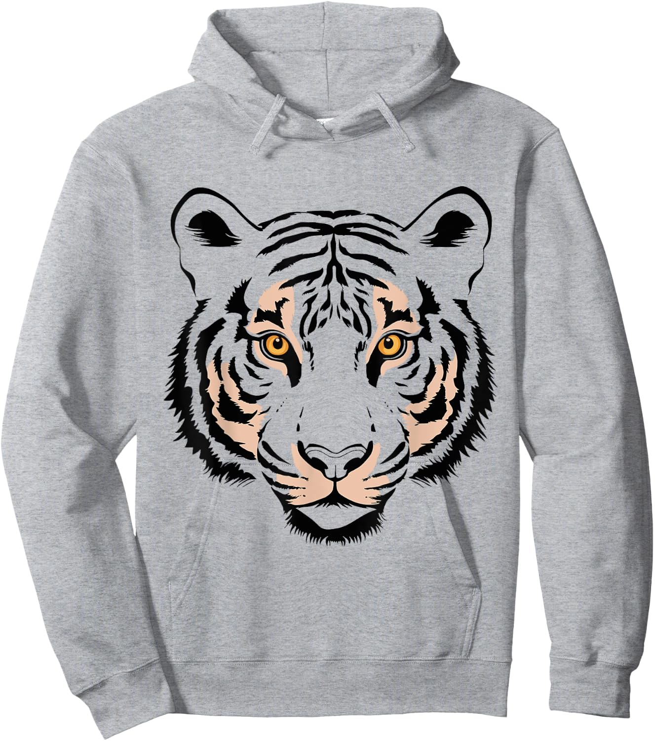 Orange Tiger Face Wild Animal Women Men Kids Tiger Head Hoodie - Hoodie | Ash