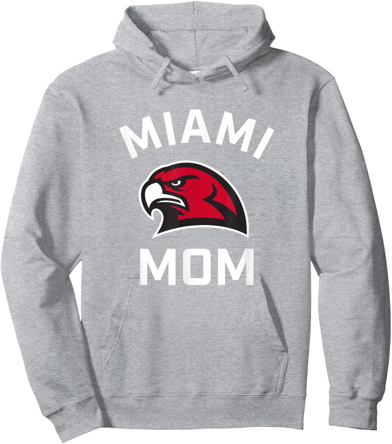 Miami University Ohio Redhawks Arched Mom Hoodie - Hoodie | Ash