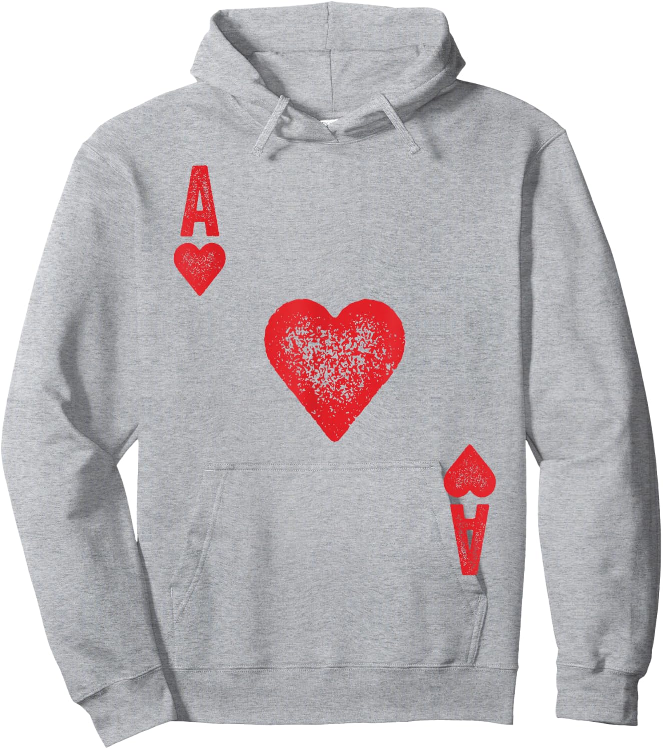 Ace of Hearts Shirt Adult Men Women Kids Card Costume Hoodie - Hoodie | Ash