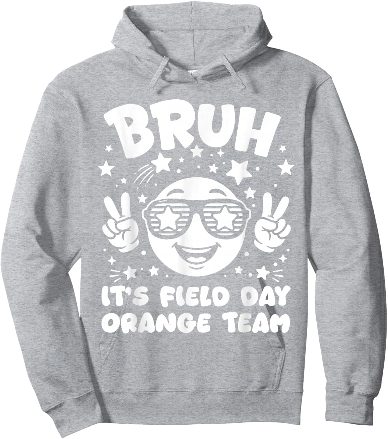 Orange Team Bruh It's Field Day 2026 Teacher Student Kids Hoodie - Hoodie | Ash