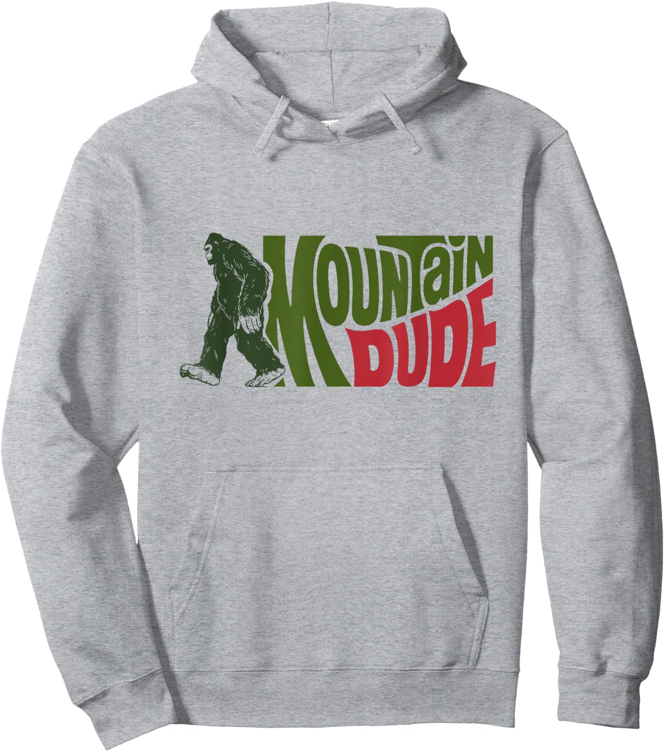 Mountain Dude Funny Bigfoot Sasquatch Hiking Gift Hoodie - Hoodie | Ash