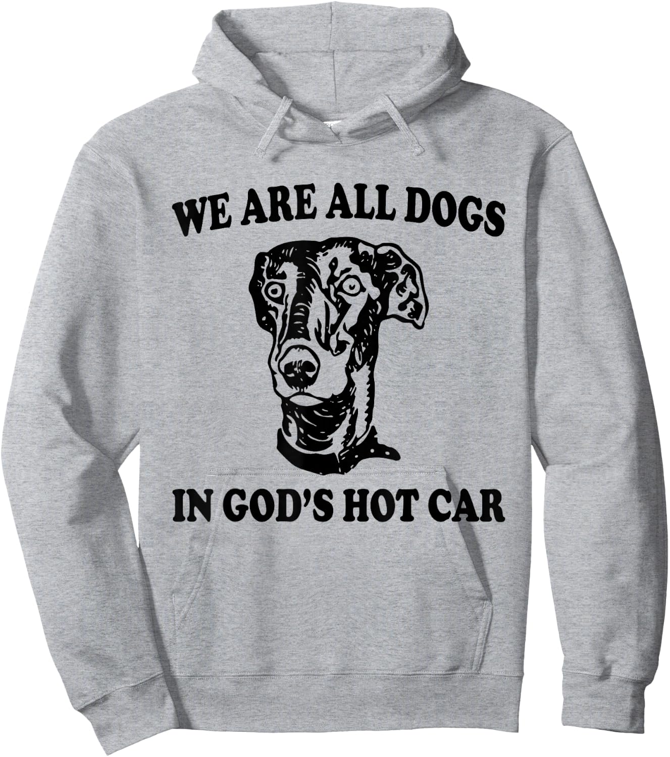 We Are All Dogs In God's Hot Car Funny Dog Meme Hoodie - Hoodie | Ash