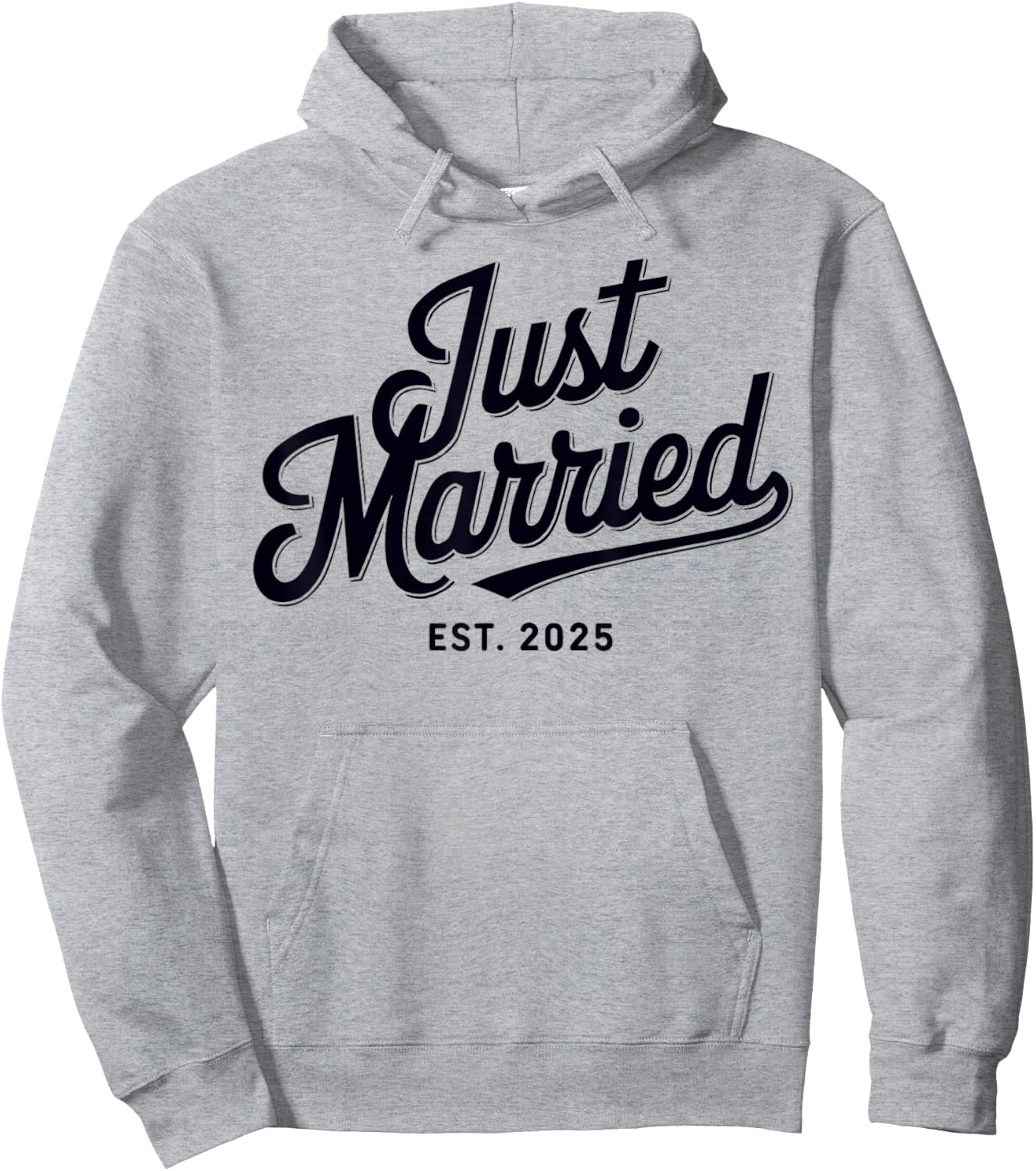 Just Married Est 2025 Wedding Wife Mr & Mrs Bride Groom Hoodie - Hoodie | Ash