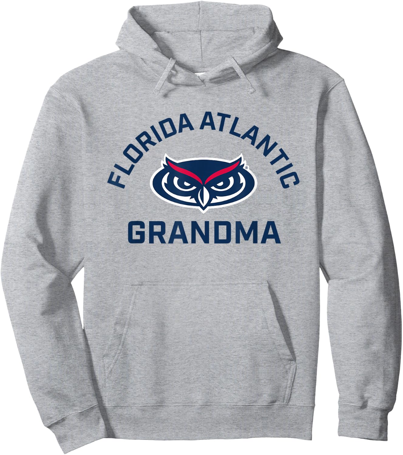 Florida Atlantic University FAU Owls Arched Grandma Hoodie - Hoodie | Ash
