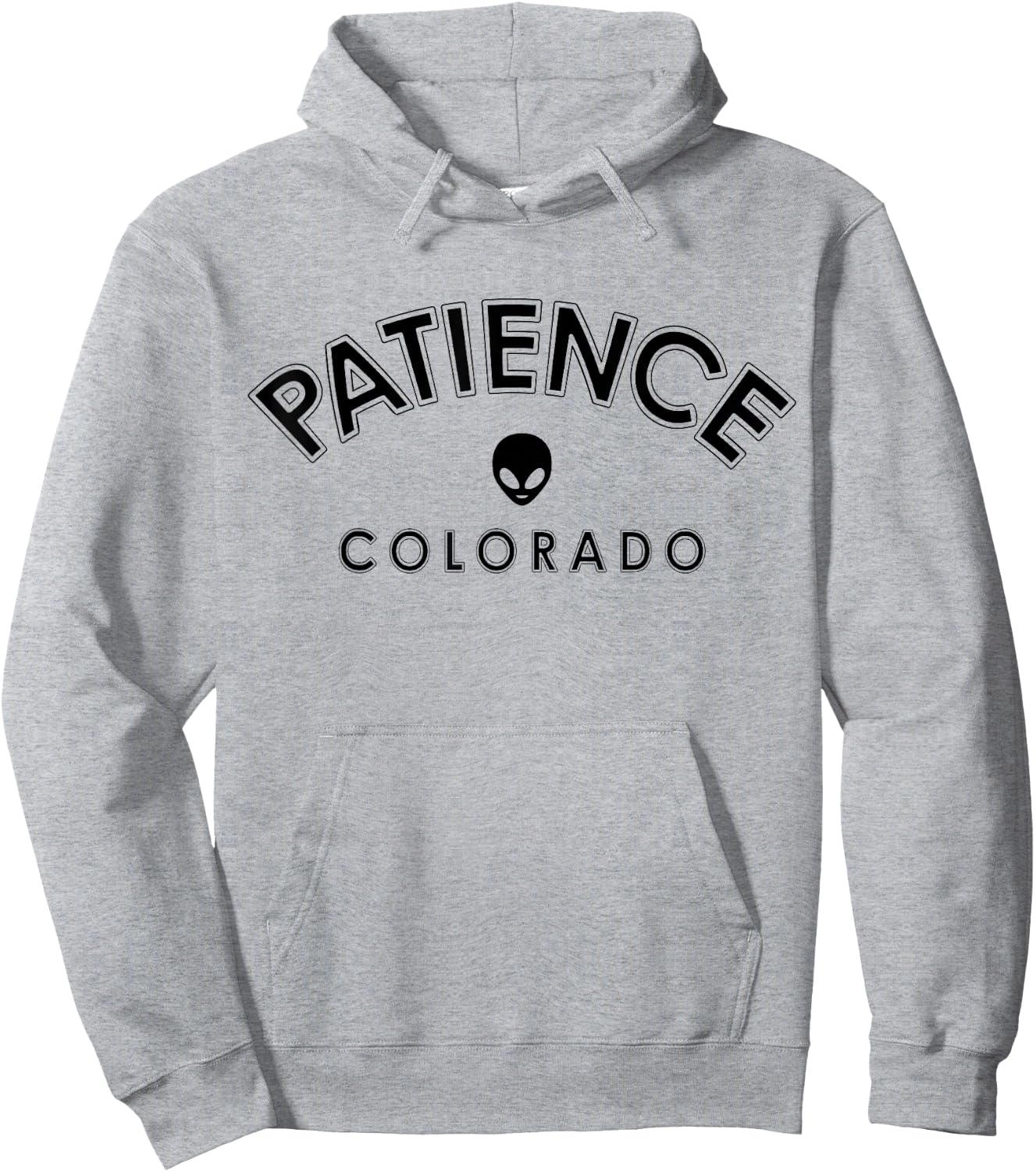 Patience Colorado in College Style Lettering and Alien Hoodie - Hoodie | Ash