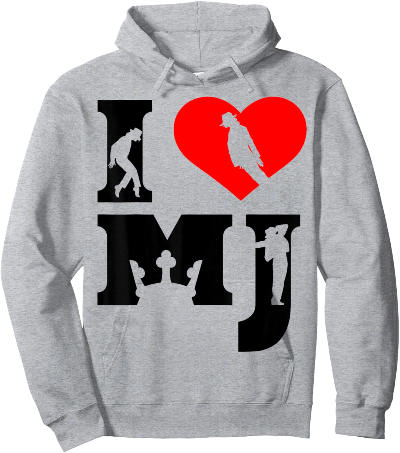 Vintage I Love MJ Shirt, I Heart MJ Retro Hoodie - Hoodie | Ash