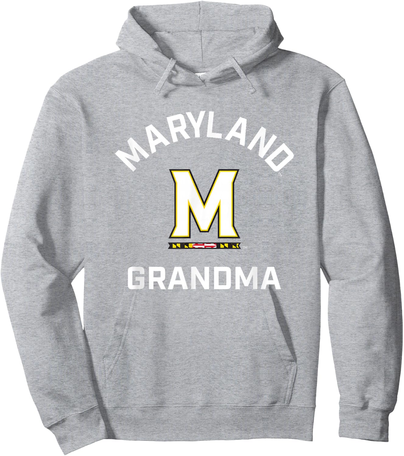 University of Maryland Terrapins Arched Grandma Hoodie - Hoodie | Ash
