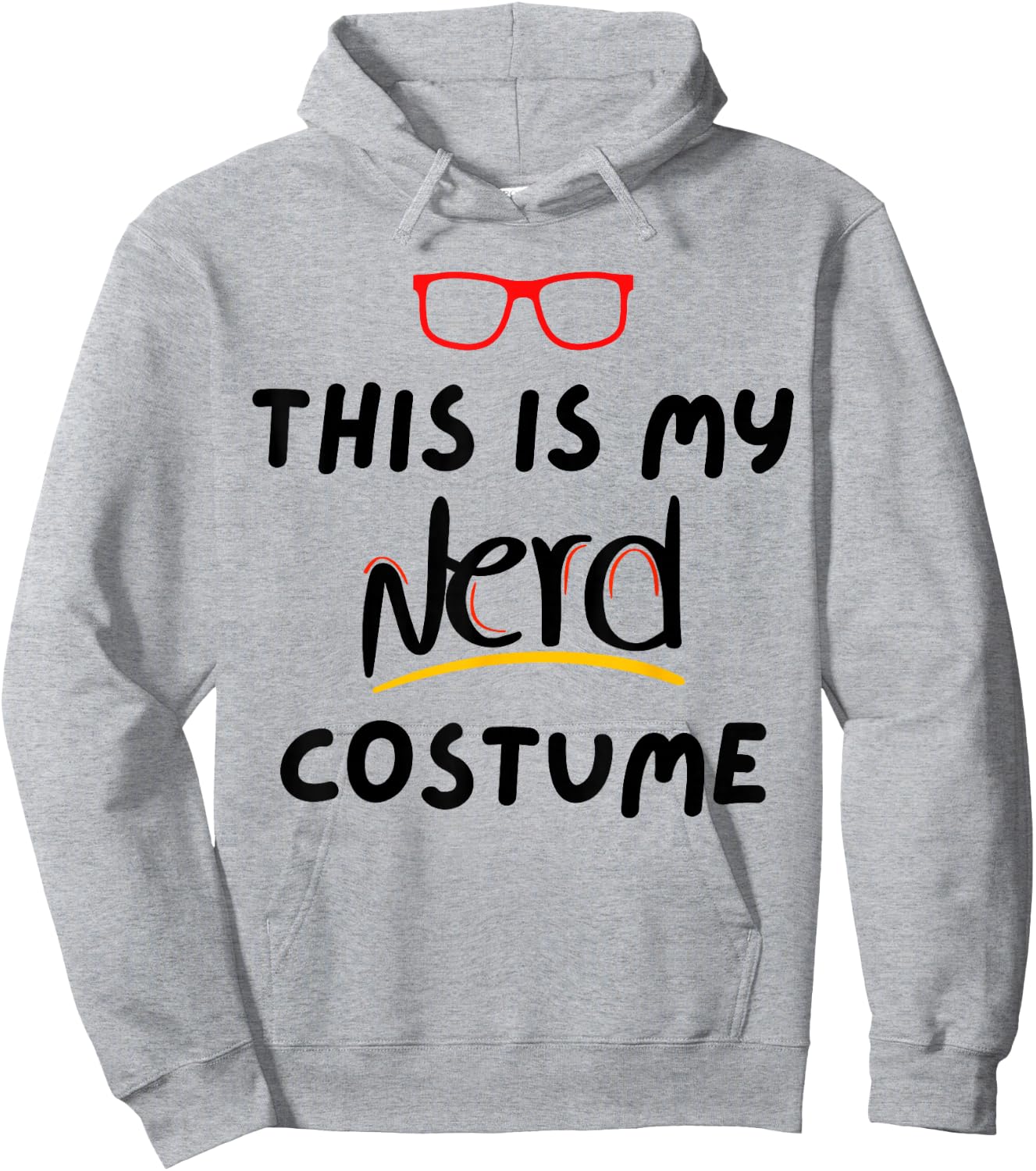 Funny Saying This Is My Nerd Costume Teacher Joke Women Men Hoodie - Hoodie | Ash