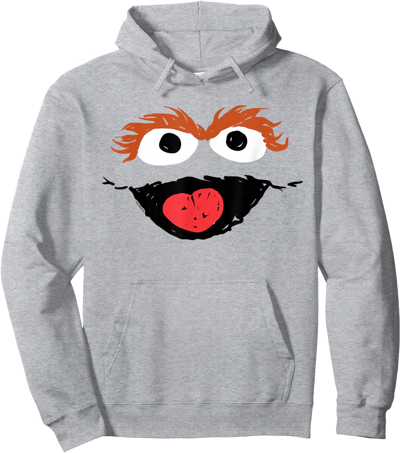 Sesame Street Oscar Crayon Sketch Halloween Costume Hoodie - Hoodie | Ash