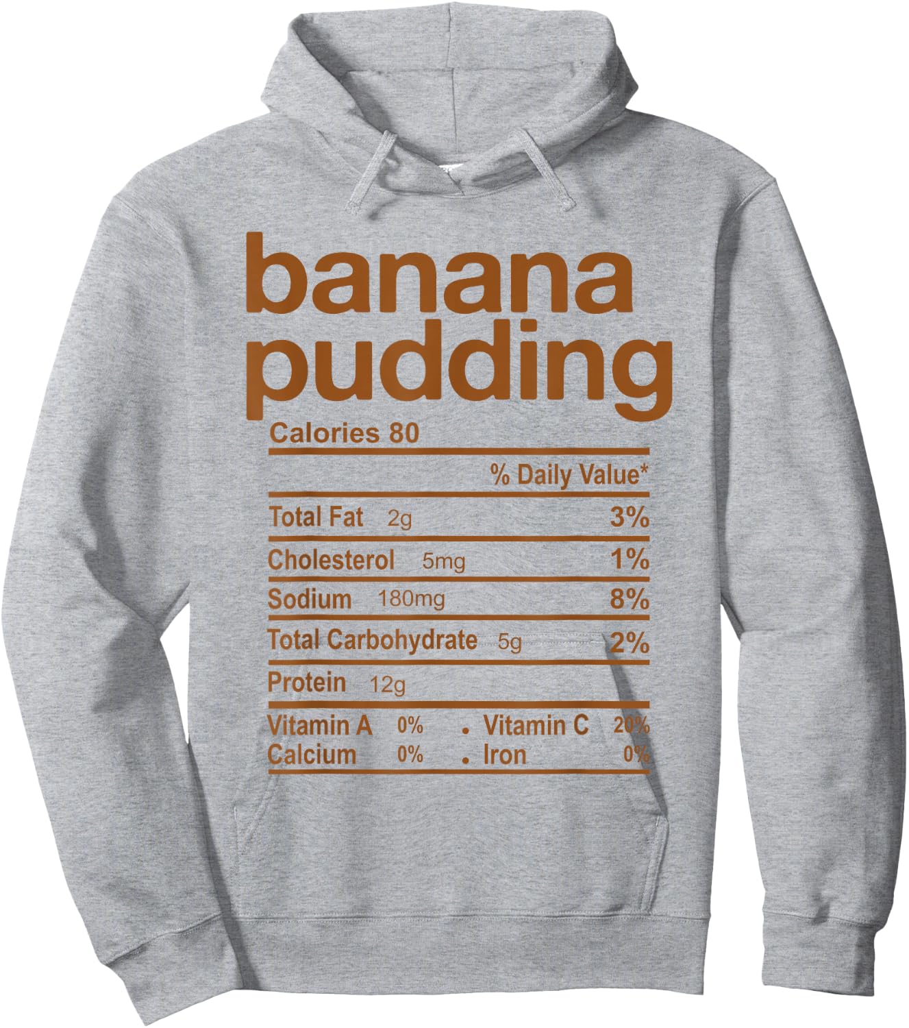Banana Pudding Nutrition Facts Funny Thanksgiving Christmas Hoodie - Hoodie | Ash
