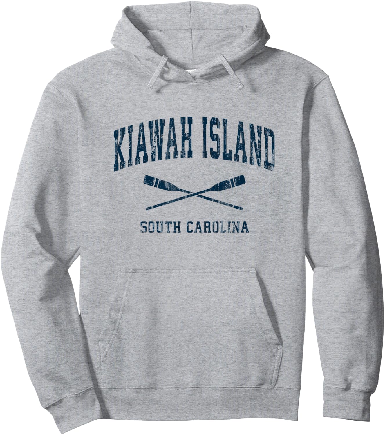 Kiawah Island South Carolina Vintage Nautical Paddles Sports Hoodie - Hoodie | Ash