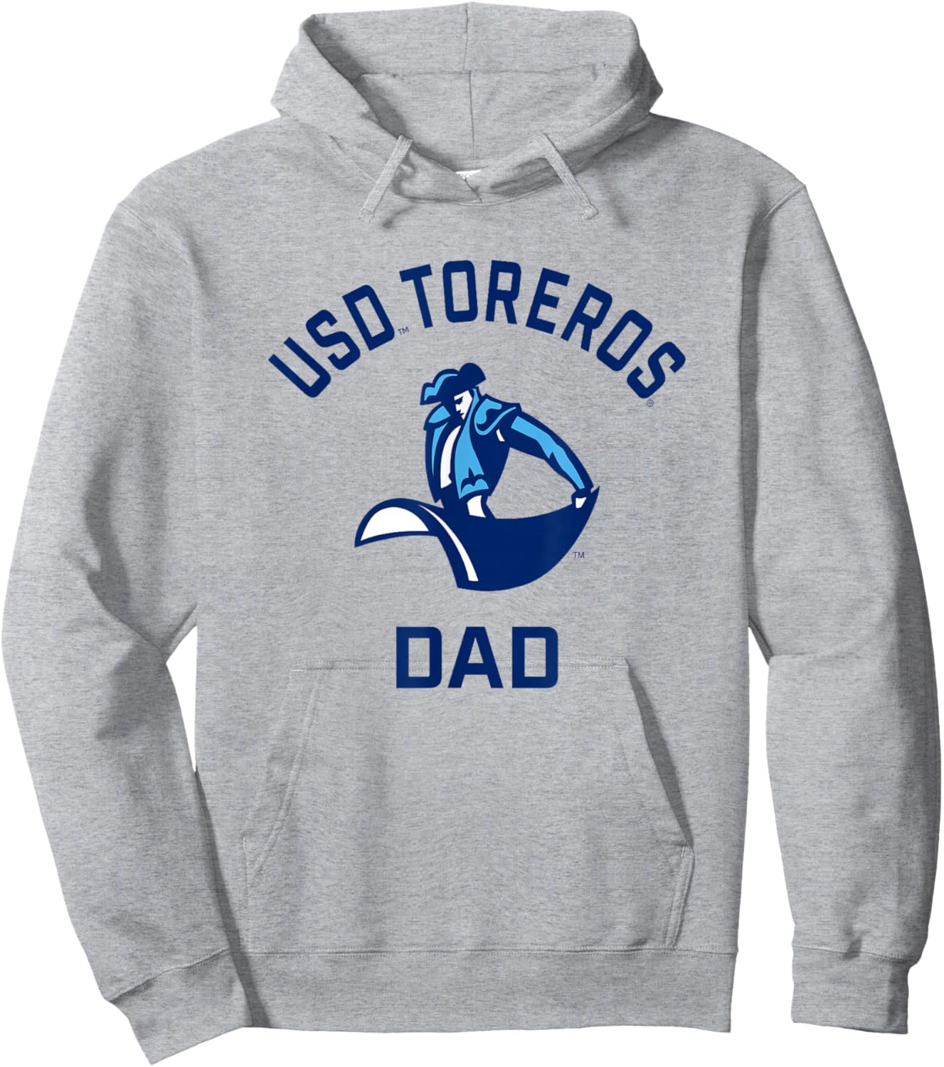 University of San Diego Toreros Arched Dad Hoodie - Hoodie | Ash