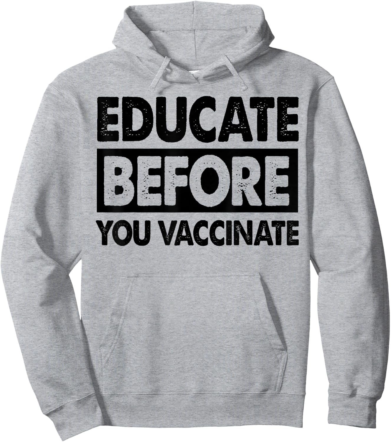 Anti Vaxxer Gift Educate Before You Vaccinate Anti-Vax Hoodie - Hoodie | Ash