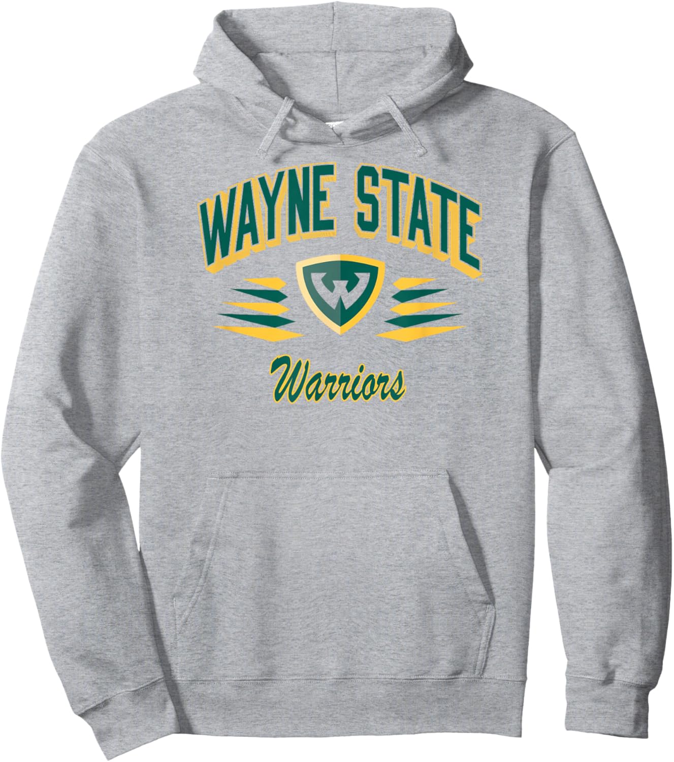 Wayne State Warriors Retro Diamond White Officially Licensed Hoodie - Hoodie | Ash