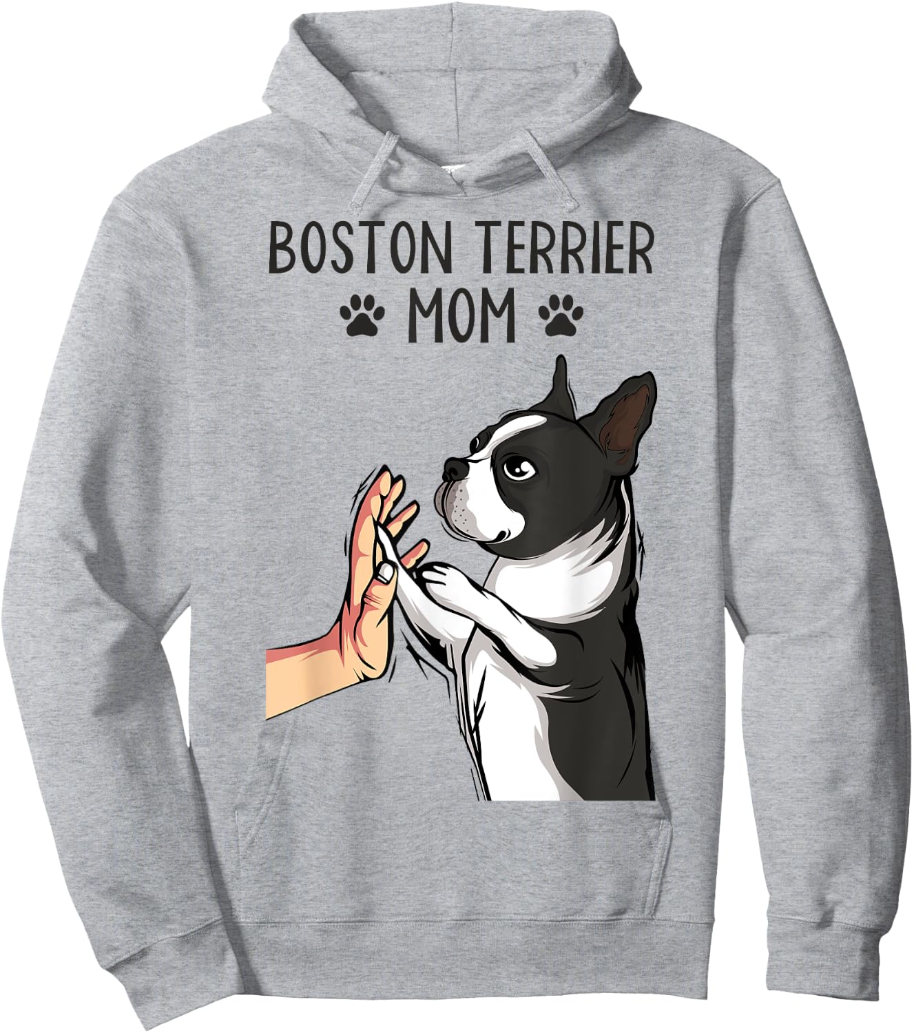 Boston Terrier Mom Dogs Mum Woman Hoodie - Hoodie | Ash
