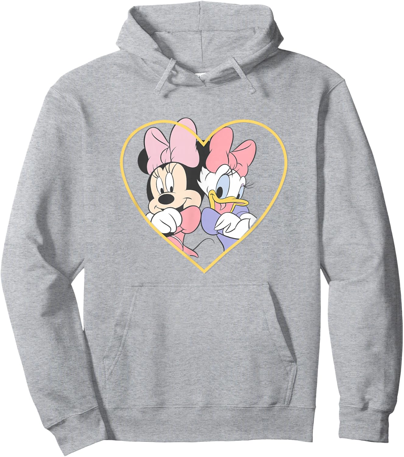 Disney Mickey and Friends Minnie Daisy Friendship Heart Logo Hoodie - Hoodie | Ash